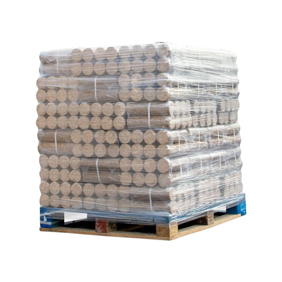 1000kgs de bûches compressées, bois de chauffage densifié pour poêle à bois et cheminée