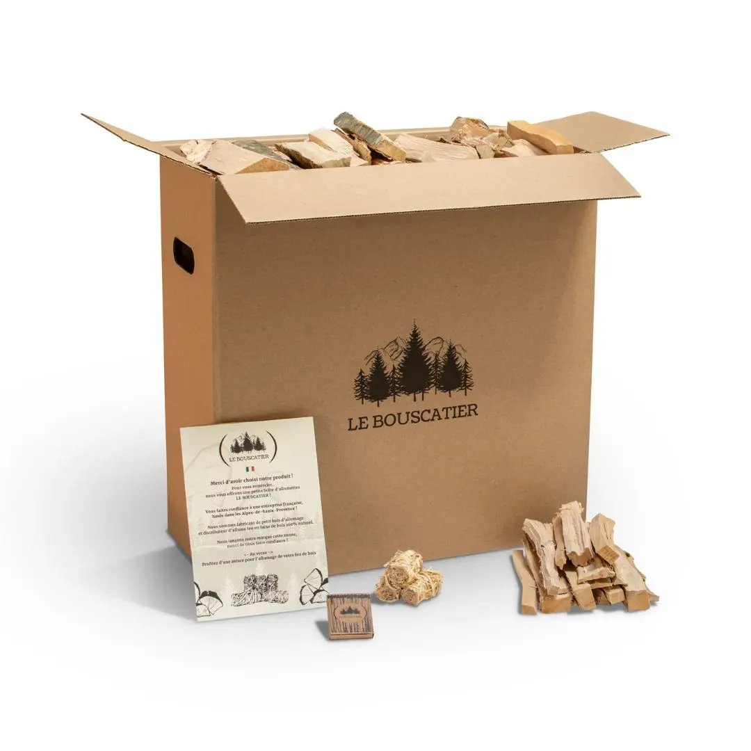 12 kg - Bois d'allumage Le Bouscatier " Le bucheron provençal "