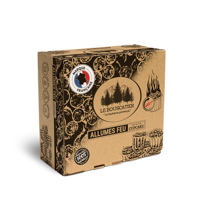 Cupcake Allumes-Feu Premium en Sciure de Bois pour Barbecue et Brasero