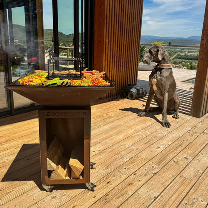 PACK-Brasero Lou Provençau + tablier + paire de gants + bois d'allumage + allume-feu