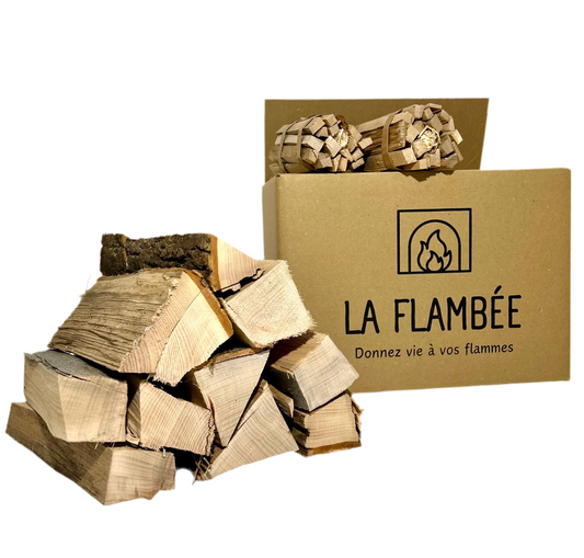 Kit Complet - Bois de chauffage et d’allumage La Flambée