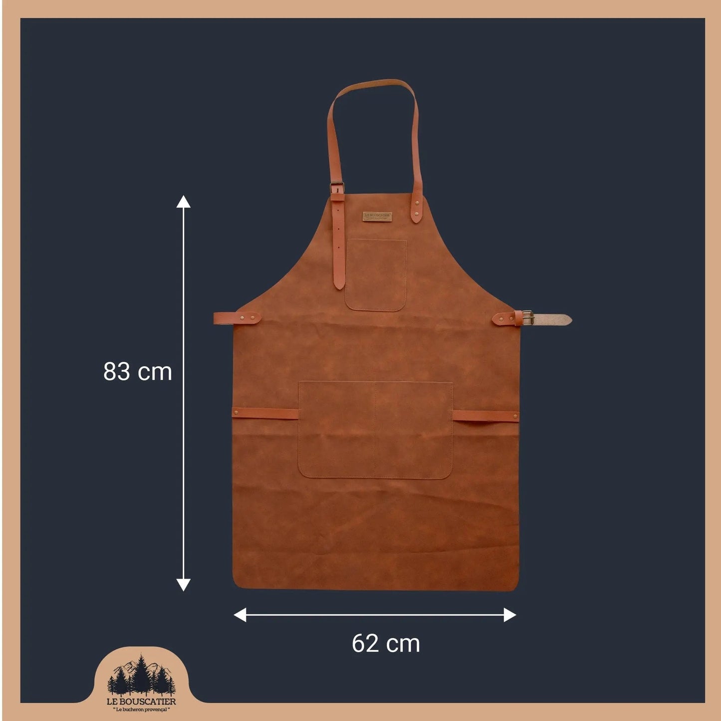 Tablier cuisine en cuir-Brasero, barbecue, cuisine extérieur intérieur