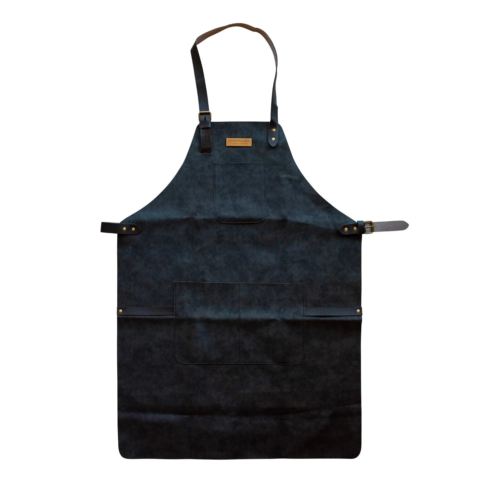 Tablier cuisine en cuir - Brasero, barbecue, cuisine extérieur intérieur Le Bouscatier " Le bucheron provençal "