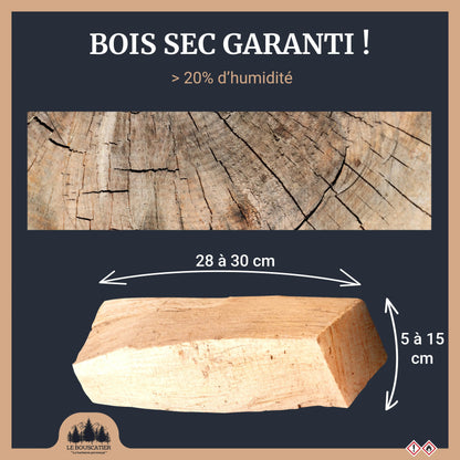 1m3 = 1, 5 stères en 30cm-Bois de Chauffage extra sec-chêne / hêtre / châtaignier
