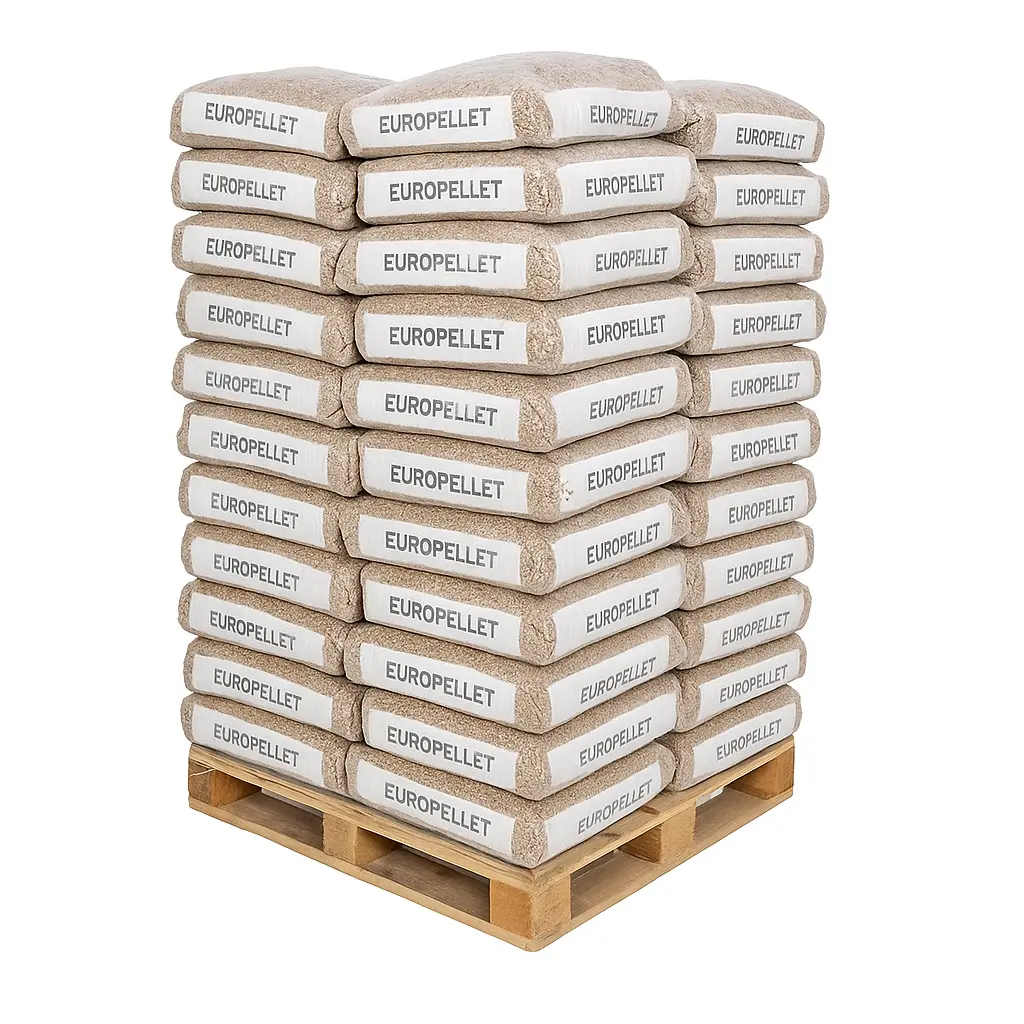 Palette de granulés de bois Europellet 77 sacs de 15kg BAILLET