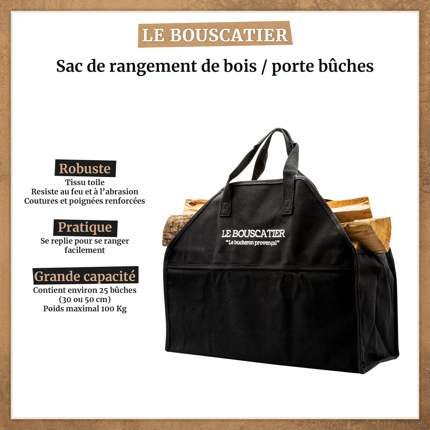 Sac à bûches-50 L