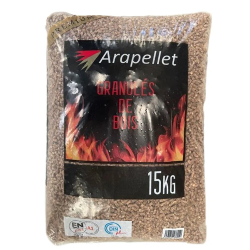 Pellets Arapellet (En+ A1, Din+) – Palette de 77 sacs de 15 Kg