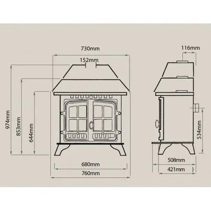 Poêle à bois Hunter 14B Boiler